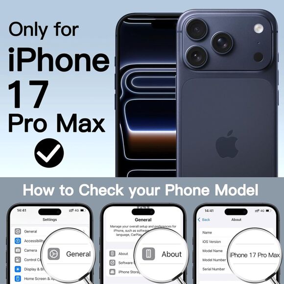 iPhone 17 Pro Max 6.9-Inch Case, Built-in Tempered Glass Screen, 20H-166PH006 - Picture 3 of 3